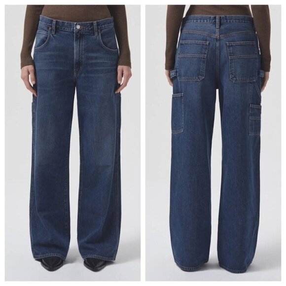 Agolde Magda Denim Carpenter in Darkness - Picture 1 of 13